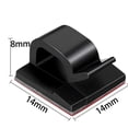 thumbnail image 2 of 50pc Cable Clips Self Adhesive Cord Management Black Wire Holder Organizer Clamp, 2 of 6
