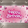 thumbnail image 4 of ANGFENG Happy Birthday Banner -  Pink Glitter Design  ,Large 72x44 Inch, Sparkling Happy Birthday Backdrop for Women Girls Birthday Party Decoration Backdrop Photo Background, 4 of 6