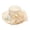 Beige, variant on Women's Organza Floral Sun Hat, UPF 50+ Rolled Wide Brim Hat With Rhinestone Flower Detail for Vacation Outfits, Wedding Garden Party & Beach Travel Navy One Size