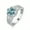 Light Blue, variant on Stunning 2ct Moissanite Ring for Women - 925 Sterling Silver - Perfect for Engagements, Weddings, and Special Occasions