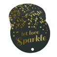thumbnail image 1 of Inkdotpot Gold Foil Paper Hang Tags Let Love Sparkle Wedding Favor Tags 100 Pieces, 1 of 6