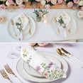 thumbnail image 2 of Cloth Napkins Set of 6 - 20x20 Inches, Pink Spring Floral Washable Reusable Table Napkins, Watercolor Botanical Wildflowers Soft & Absortbent Dining Napkin for Party Wedding Hotel Restaurant, 2 of 8
