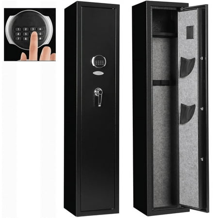 Gun Safe Storage Cabinet Seizeen Digital Keypad 4 Gun Cabinet and Pistol Safe Quick Access Electronic Firearm Storage 55'' Anti-Static Rifle Safe with Shelf for Indoor Use
