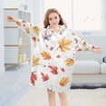 thumbnail image 5 of FORMRS Wearable Blanket Hoodie with Sleeves for Kids Cozy Flannel Sweatshirt, Watercolor Autumn Leaves, 5 of 7