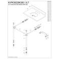 thumbnail image 3 of Kingston Brass KVPK36228K381 Imperial 36" Black Granite Console Sink with Stainless Steel Legs (8-Inch, 3-Hole), Black Granite/Polished Chrome, 3 of 4