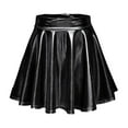 thumbnail image 1 of Vestido corto de mujer, accesorios de ropa, cómodo y versátil, falda plisada de línea A Negro Pequeño, 1 of 9