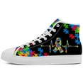 thumbnail image 3 of Aidianart Womens Autism Awareness High Top Canvas Sneakers High Top Shoes Size 12, 3 of 5