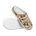 thumbnail image 3 of Daiia Animal Truck Print Women’s Fuzzy Slippers Memory Foam Lightweight House Shoes Cozy Loafer Flannel House Shoes-46/47, 3 of 7