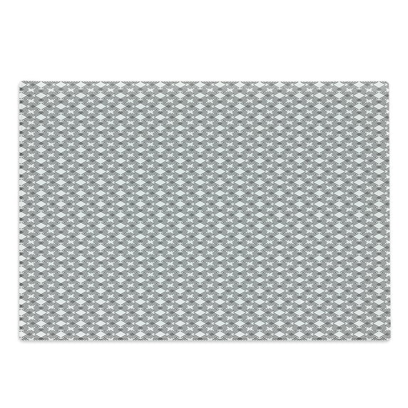 Black and White Cutting Board, Monochrome Diagonal Stripes Arrangement Geometric Abstract Composition, Decorative Tempered Glass Cutting and Serving Board, Large Size, Black and White, by Ambesonne