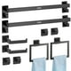 thumbnail image 1 of VEVOR - Juego de 10 accesorios de baño, barra para toallas de 24 pulgadas, color negro mate, 1 of 9