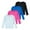 Set 4, variant on Real Essentials 4 Pack: Women's Dry-Fit Tech Stretch Long-Sleeve Athletic Workout T-Shirt (Available in Plus Size)