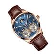 thumbnail image 1 of Reloj Mecánico Sonducket de acero inoxidable para hombre Correa de cuero Vintage Type3 NO3, 1 of 6