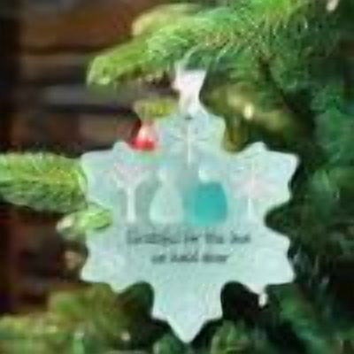 10Pcs Snowflake-Shaped Sea Glass Friendship Decor, Handmade Acrylic Snowflake Sea Glass Ornament, Coastal Winter Christmas Tree Decoration, for Christmas Tree Hanging Ornaments C