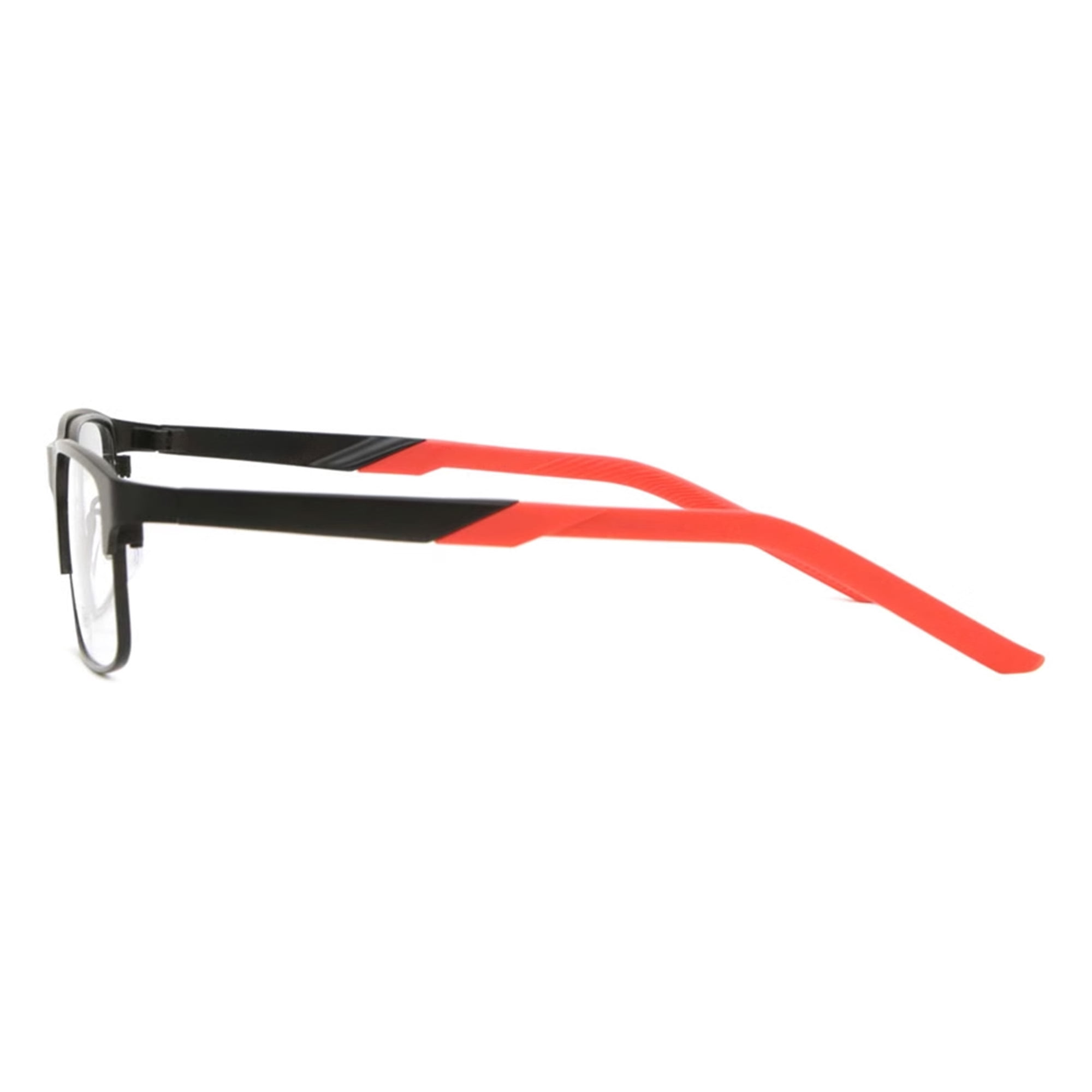 NIKE Youth NIKE 5592G Rx'ble Eyeglasses with Case, Satin Black/Ember Glow
