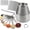 A01: Siliver-Set of 19, variant on Measuring Cups Set 19, 18/8 (304) Stainless Steel Measuring Cups and Spoons Set, Metal Measuring Cups & Spoons & Leveler& Conversion Chart for Kitchen and Baking