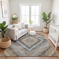 thumbnail image 7 of Addison Rugs Mayfield Premium Machine Washable Transitional Aztec Khaki Rectangle Rug, 3' x 5', 7 of 7