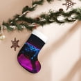 thumbnail image 7 of Disketp Futuristic Purple Panther A、 Christmas Stockings, Xmas Stocking for Family Holiday Season Décor, Personalized Holiday Indoor Decorations, 7 of 7