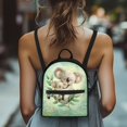 thumbnail image 4 of Eheartsgir Koala Hug Print Small Backpack for Office Outdoor, Top Handle Travel Daypack Polyester Adjustable Strap Mini Purse, 4 of 8