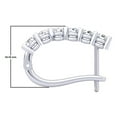 thumbnail image 4 of 0.85 Carat (ctw) 18K White Gold Round Cut White Diamond Ladies Huggies Hoop Earrings, 4 of 4