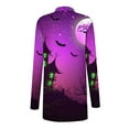 thumbnail image 3 of WXLWZYWL Halloween Cardigan for Women Plus Size Long Open Front Cardigans Halloween Pumpkin Pattern Cardigan Bat Cardigan, 3 of 4