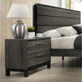 thumbnail image 2 of 2 Nightstand In Antique Grey For Bedroom Space Storage Grey, 2 Drawers Included, 2 of 2