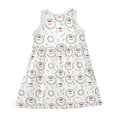thumbnail image 4 of Girls Dress Wreath Santa Claus Sleeveless Dress for Girls Hem A-Line Casual Sundress, 4 of 7