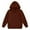 Brown, variant on Boys And Girls Hoodies & Sweatshirts Casual Long Sleeve Pullover Solid Color Outerwear Cozy Lined Hooded Sweater For Teen,Size:6-7 Years