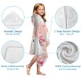 thumbnail image 7 of Great Pyrenees Dog and Pioneer Flower Hooded Bath Towel，50"x30" for Ages 3 To 12 Kids, Quick Dry Lightweight Soft Microfiber Hood Beach Towel Cover Up for Kids, 7 of 7