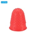 thumbnail image 3 of Protecciones de punta de dedo de goma Uxcell de silicona, cubiertas de guardia, almohadillas de dedal, agarres rojos, tamaño XS, paquete de 10, 3 of 5