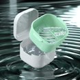 thumbnail image 3 of Braces Box Drain Basket Double-layers Portable Cleaning Draining 2 In 1 Denture False Teeth Clear Braces Container Holder For Travel, 3 of 5