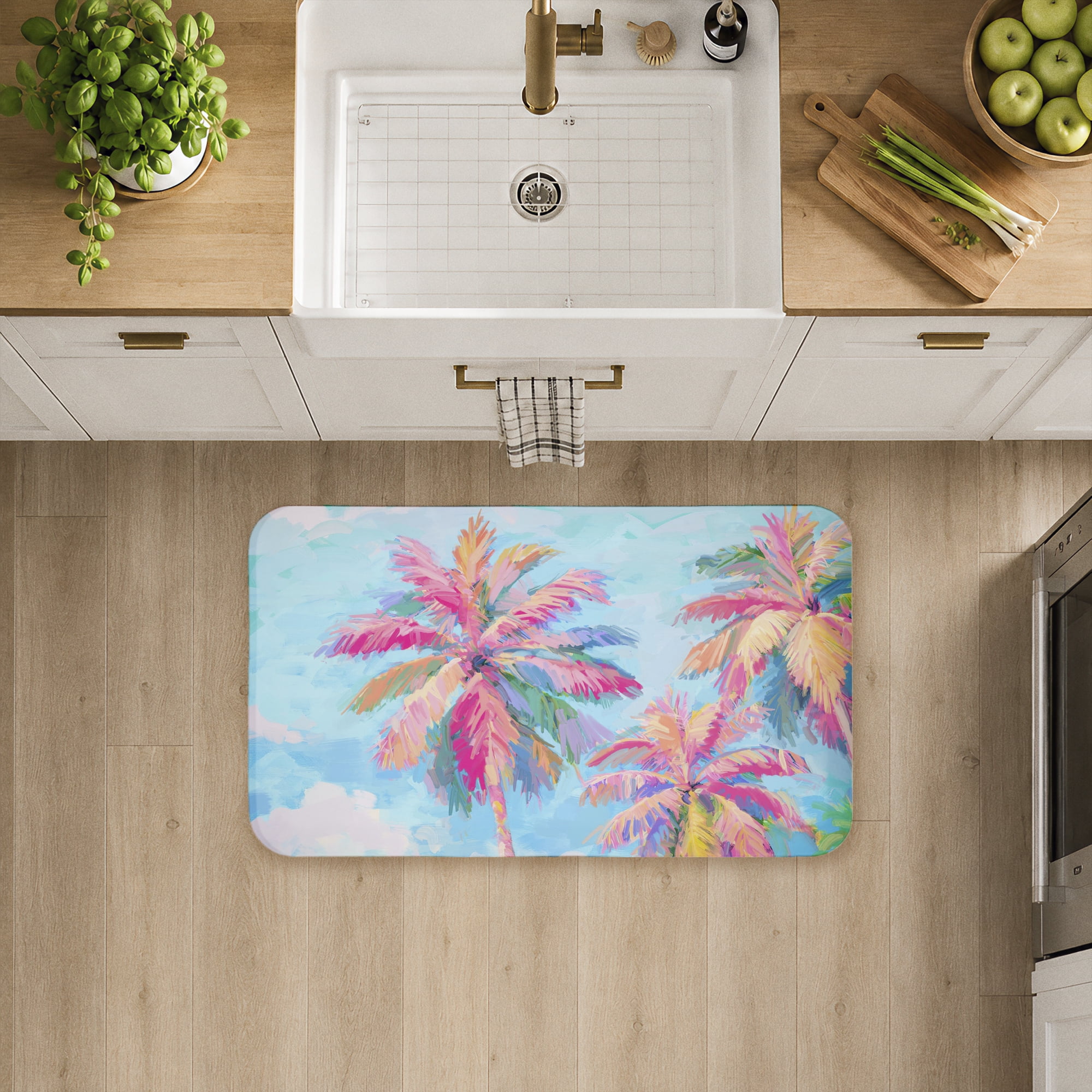 Stupell Industries Vibrant Tropics Palm Tree Printed Anti-Fatigue Floor Mat, design by Ziwei Li