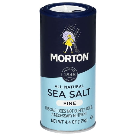 Morton All-Natural Fine Sea Salt, 4.4 Oz