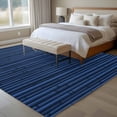 thumbnail image 4 of Dark Blue Area Rugs 8'x10', Washable Small Throw Rugs for Living Room Patio, Retro Farmhouse Plants Wall Lines Texture Indoor Outdoor Rug Non-Slip Low Pile Carpet Runner Reversible Floor Mats, 4 of 8