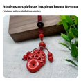 thumbnail image 2 of Abbraccia Llavero de piedra roja, decoración Pixiu auspiciosa, amuleto de paz dragón, accesorio de la suerte, 2 of 6