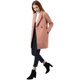 thumbnail image 5 of Abrigos de invierno raglán cruzados con solapa con muesca para mujer Rosa oscuro XS, 5 of 6