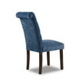 thumbnail image 4 of EOP Upholstered Dining Chairs Set of 2, Parsons Fabric Kitchen Chairs with Padded Seat, Button Tufted Armless Dining Side Chairs with Wood Legs, Blue, 4 of 10
