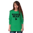 thumbnail image 3 of Mama Bear Paw Print Cute Mothers Day Women's Long Sleeve T Shirt Brisco Brands X, 3 of 5