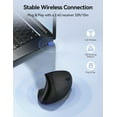 thumbnail image 5 of Ergonomic Mouse Wireless,Computer Mouse,Rechargeable Mouse Wireless Silent for Carpal Tunnel Right Hand,2.4GHz USB Vertical Mouse Wireless for Laptop,5 Adjustable 4800 DPI,Computer,MacBook,Desktop, 5 of 10