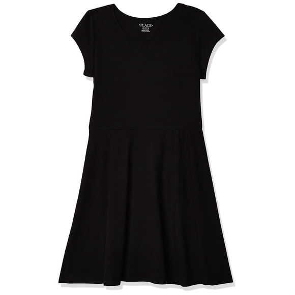 Vestido The Children's Place de punto plisado de manga corta para niña de 14 años