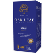 Oak Leaf Vineyards Merlot Red Wine, 3 L Bag in Box, 13% ABV
