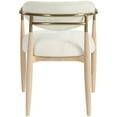 thumbnail image 4 of Meridian Furniture Riccio Cream Performance Fabric Dining Arm Chair (Set of 2), 4 of 5