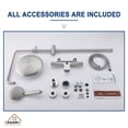 thumbnail image 2 of CASAINC 5-Spray Patterns 9.5 in. Thermostatic Shower Faucet Wall Mount Dual Shower Heads and Tub Faucet in Brushed Nickel, 2 of 10
