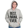 thumbnail image 4 of Best Nana Ever Grandmother Grandma Zip Hoodie Sweatshirt Women Brisco Brands S, 4 of 6