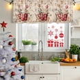 thumbnail image 5 of Christmas Curtain Valances for Windows, Kitchen Valance Window Treatments Panel 2 Pack, Winter Xmas Snowman Sugar Ice Cream Vintage Rod Pocket Short Curtains for Bathroom Bedroom 54 x 18 Inch, 5 of 8