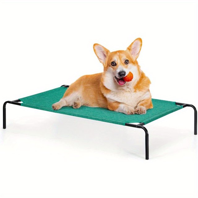QUTETN Elevated Dog Cat Bed Small Riased Dog Cot Indoor Outdoor Cooling Dog Cat Bed Portable Pet Cot for Small Dogs Cats Puppy