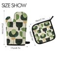 thumbnail image 2 of Yayeee Oven Mitts and Pot Holder Set of 2 Heat Resistant Kitchen Gloves Baking Hot Pad, Green Circle, 2 of 5