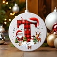 thumbnail image 2 of PLPPYFS Christmas Ornament Personalized Letter Name, 2025 Family Monogrammed Ornaments for Xmas Tree Decorations, 2D Plastic Xmas Hanging Pendant Personalized 2025 for Family Friends, 2 of 4
