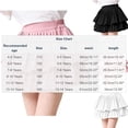thumbnail image 3 of Fesfesfes Girls Tiered Ruffle Skirt Elastic Waist Princess Style High Waist Mini Skirt, Cute Summer Casual Outfit for Kids Ages 4-14 Years, 3 of 7