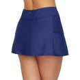 thumbnail image 2 of Sunsets Womens Indigo Sporty Skirted Bikini Bottom Style-40B-INDIG Swimsuit, 2 of 4