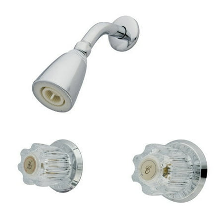 Elements of Design Twin Acrylic Diverter Handles Shower Faucet